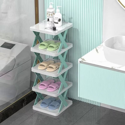 6 Layer X Shap Stackable Shoe Rack Shoe Stand Support Home Door Entrance Shoes Rack Space Saving Cabinet Shoe Storage Organizer