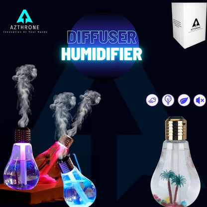 Bulb Humidifier with Color Changing Lights – 400ML Cool Mist