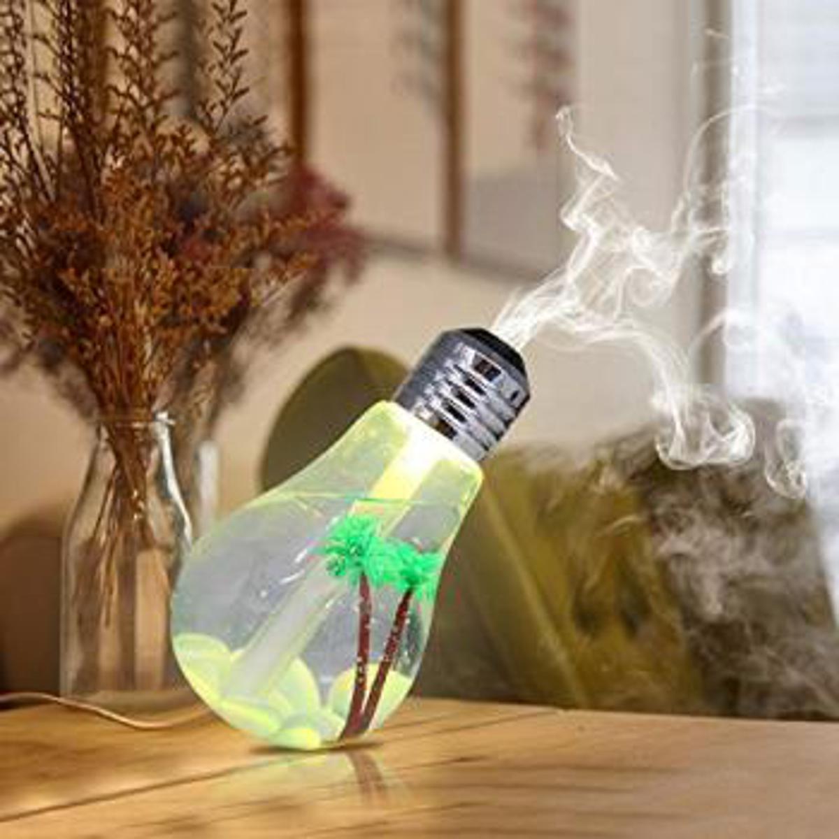 Bulb Humidifier with Color Changing Lights – 400ML Cool Mist